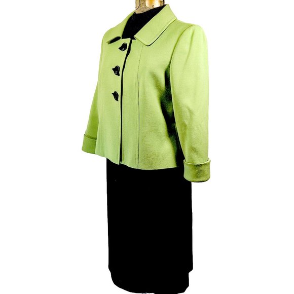 Tahari 3-Piece Skirt Suit, Lime Green, Size 8 - Entire Ensemble, to go! - Picture 4 of 16